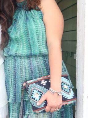 Ramy Brook Halter Shimmer Dress